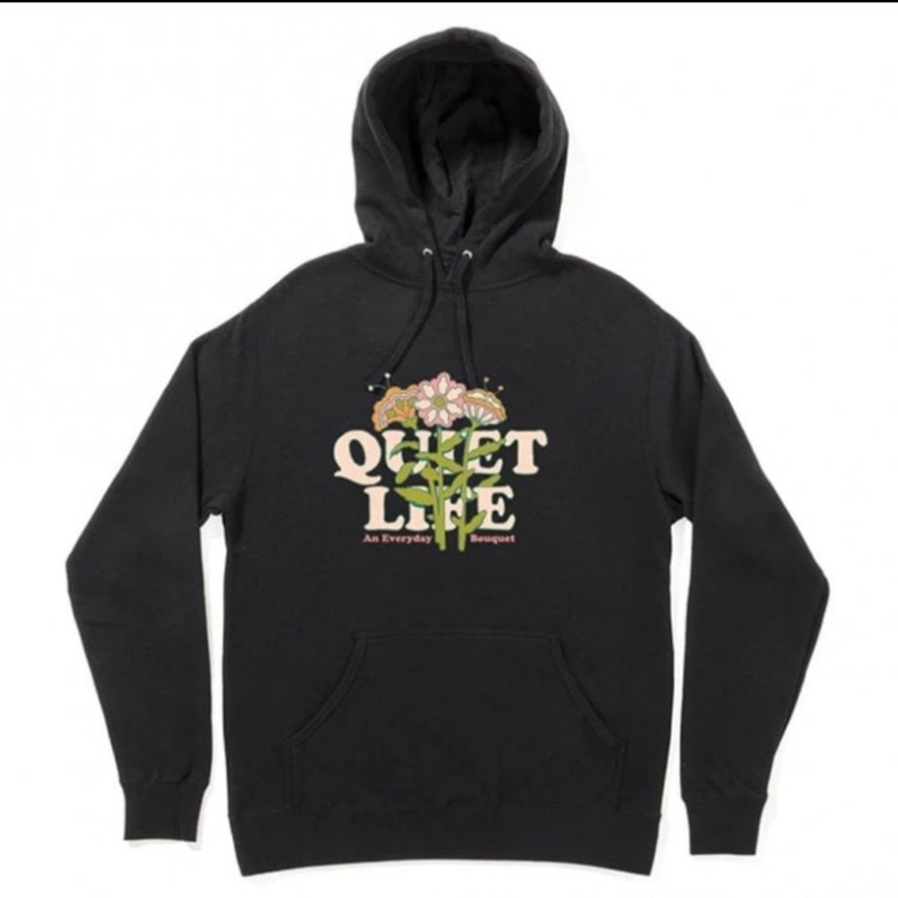 THE QUIET LIFE Everyday Bouquet Hoodie Skateboard Apparel Black Men’s Size XL